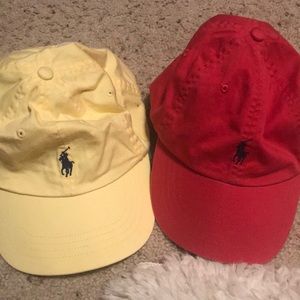 Red and Yellow Set of Polo Hats